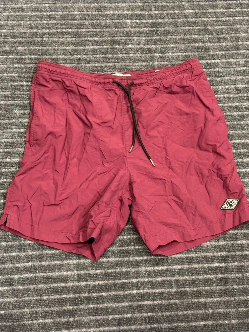 Pacsun‎ Swim Trunks Shorts No Mesh Liner Men's Maroon Burgundy Size Medium Beach
